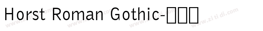 Horst Roman Gothic字体转换